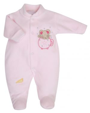 DANDELION Sleepsuit "Mouse in Teacup" Pink